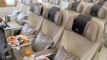 Seats in Emirates' new premium-economy cabin